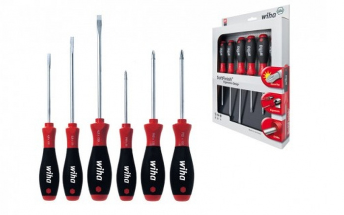 ŠROUBOVÁK SOFTFINISH PLOCHÝ/PHILLIPS/POZIDRIV, SADA 6DÍLNÁ