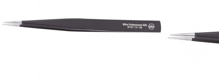 PINZETA PŘESNÁ ANTISTATICKÁ (ESD) TYP PSF 130mm PROFESSIONAL