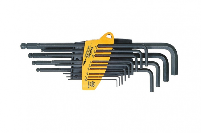 KLÍČ ŠESTIHRANNÝ ČÍPKOVÝ S KULOVOU HLAVOU V PROSTAR SADA 13DÍLNÁ